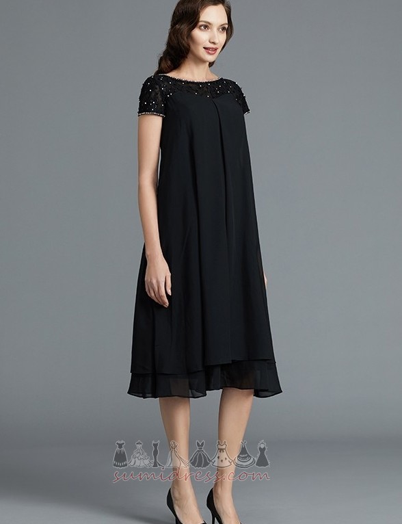 T-shirt Show/Performance Short Sleeves Knee Length Zipper Up The mother of the bride Dress