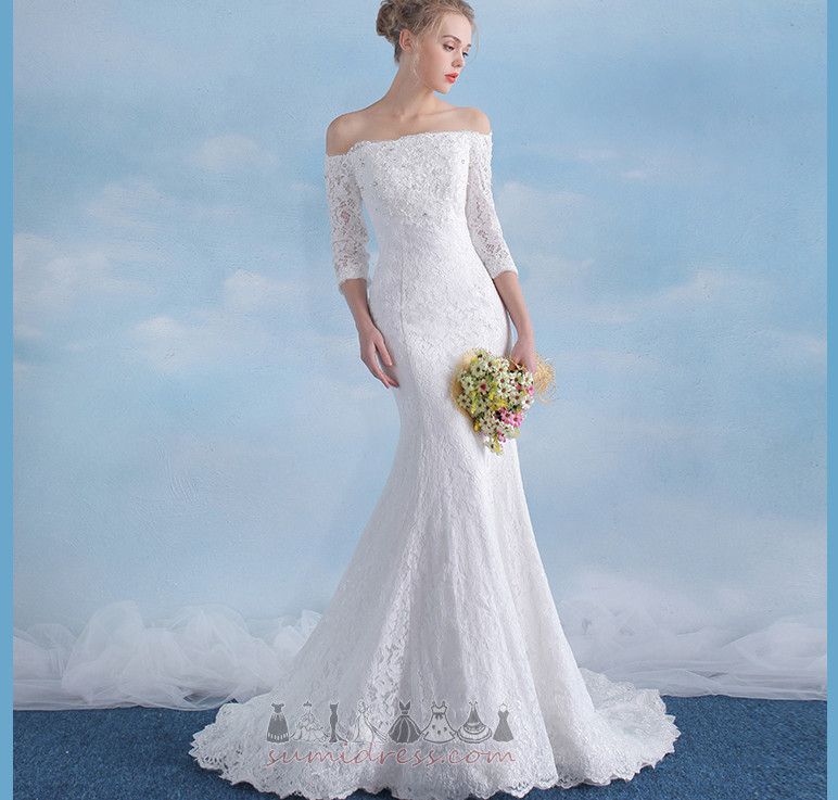 Tight Lace-up T-shirt Church Formal Floor Length Wedding Dress