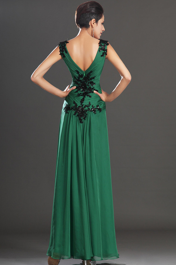Tiulis perdangos Vasaros Giliai v-Neck Ornamento formavimas Elegantiškas Vakarinės suknelė