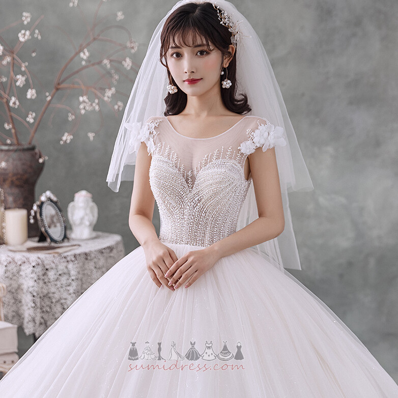 тюль Церква царський поїзд совок Довго прикрашений ліф Весільна сукня