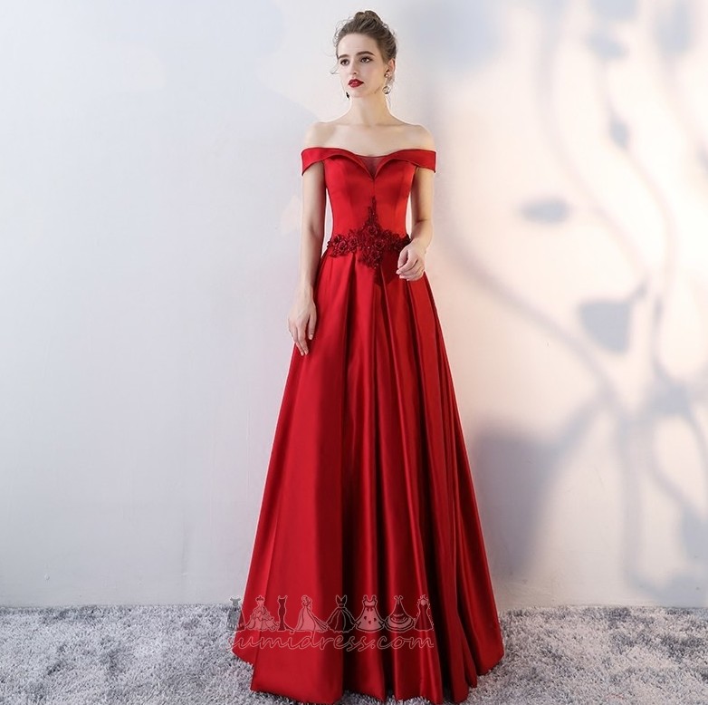 Trumpomis rankovėmis Vestuvės Peties Aplikacijos Gamtos juosmens Linija Keltas suknelė
