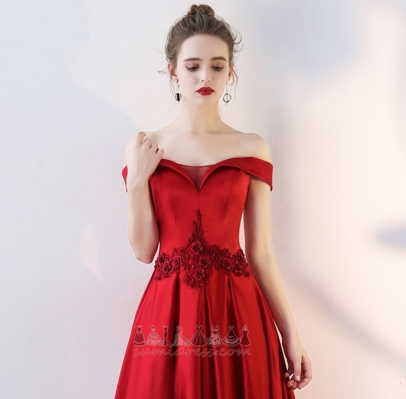 Trumpomis rankovėmis Vestuvės Peties Aplikacijos Gamtos juosmens Linija Keltas suknelė