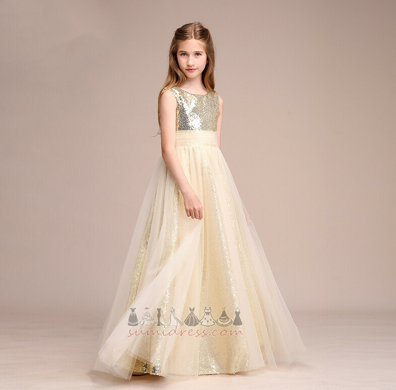 Tüll Cipzár fel Vonalú Flitteres Flitteres Bodice Elegáns Virágáruslány szoknya