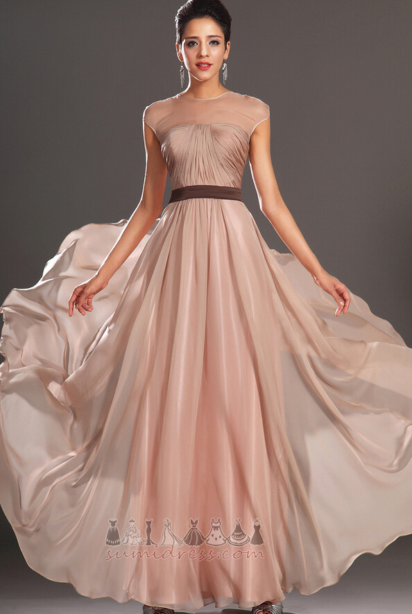 Tulle Overlay Enkellange Appel Mouwloos Composiet chiffon Juweel Avonds rok