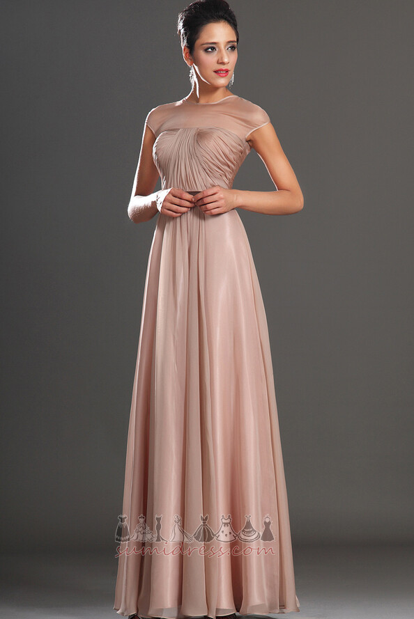 Tulle Overlay Enkellange Appel Mouwloos Composiet chiffon Juweel Avonds rok