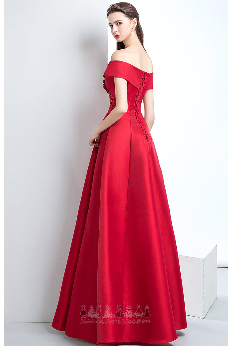 Uzklāja Satīna Apvilkti piedurknēm Vidējs Elegants Vasaras Prom svārki