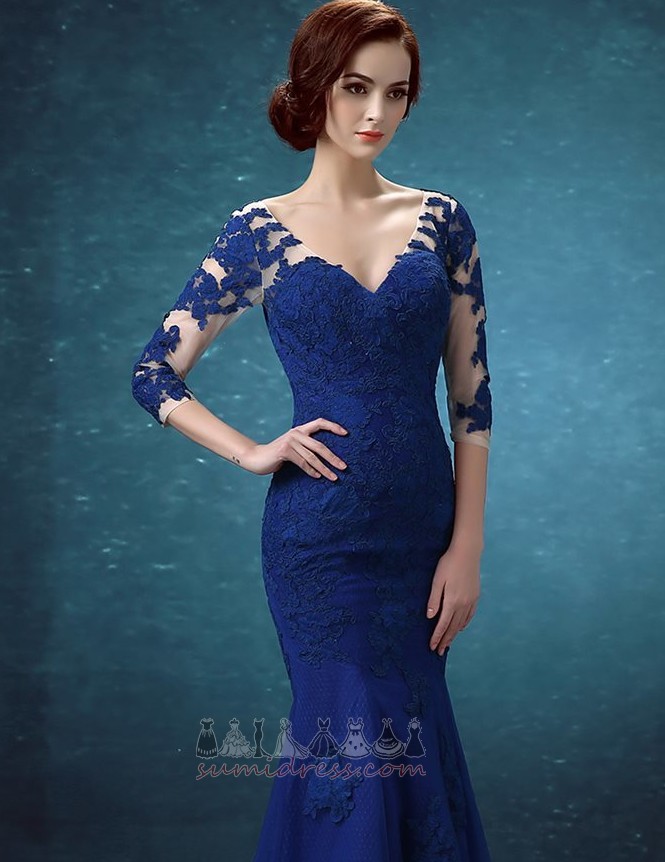 V-kaelus T-särk Looduslik talje Elastne satiin Merineitsi Õhuke Õhtul hommikumantlid