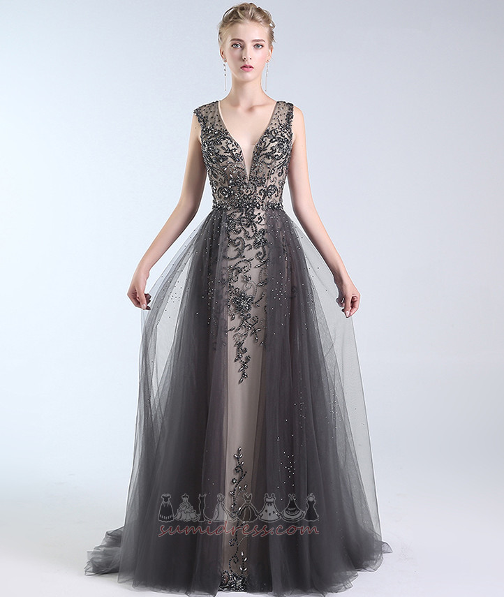 V-kaklo unikalių Life Banketą Elegantiškas Linija Apynasris Keltas suknelė