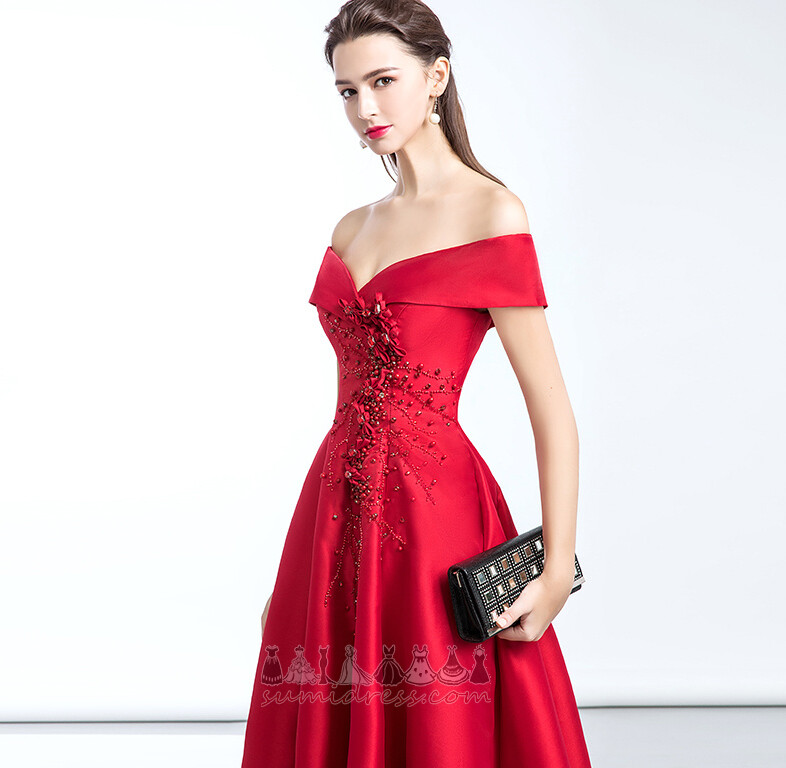 Vasaros Puoštas Satino Apribota rankovėmis Vidutinis Elegantiškas Keltas suknelė