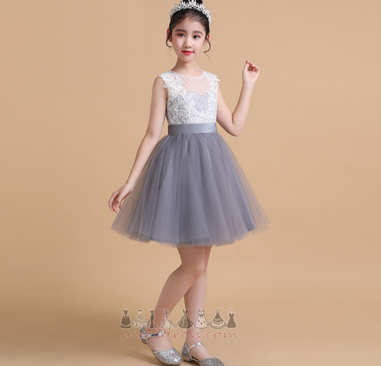 vestido da menina de flor Luxo Sobreposição de renda Natural Tamanho do joelho Verão Sem magas