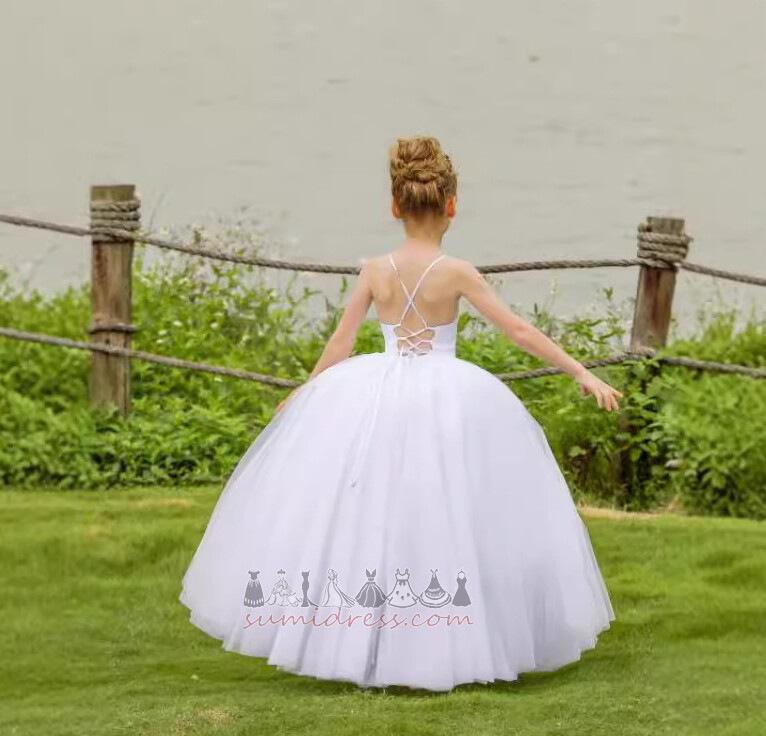 Vestido de flores niña Verano Natural Sin mangas Largo Drapeado Correas de espagueti