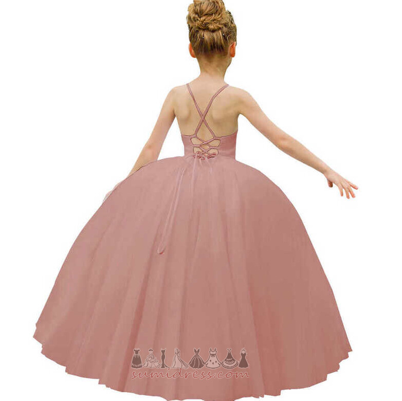 Vestido de flores niña Verano Natural Sin mangas Largo Drapeado Correas de espagueti