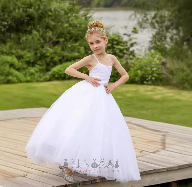 Vestido de flores niña Verano Natural Sin mangas Largo Drapeado Correas de espagueti