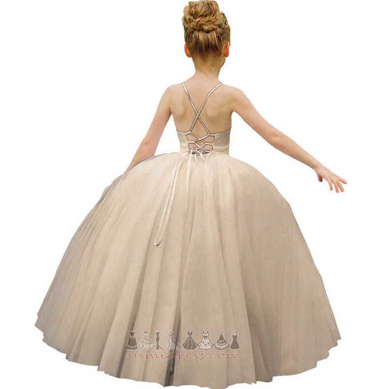 Vestido de flores niña Verano Natural Sin mangas Largo Drapeado Correas de espagueti