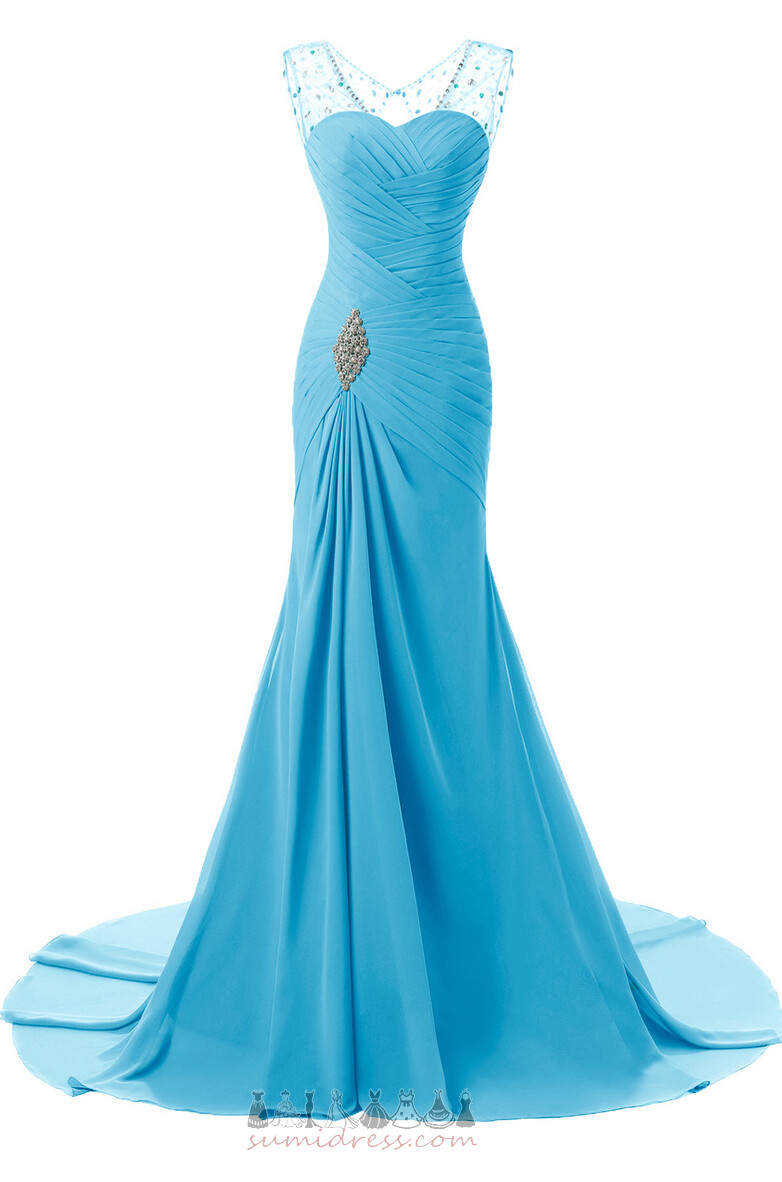 Vidurio nugaros Šifonas Grindų ilgis Trumpomis rankovėmis Apribota rankovėmis Vakarinės suknelė