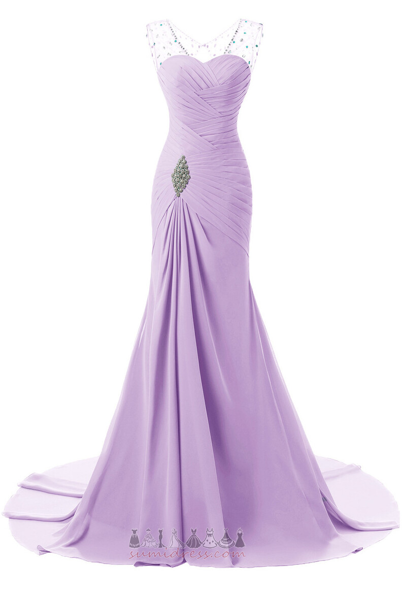 Vidurio nugaros Šifonas Grindų ilgis Trumpomis rankovėmis Apribota rankovėmis Vakarinės suknelė