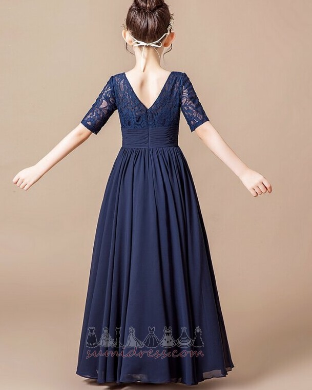 Vidutinis Marškinėliai Linija Vasaros Grindų ilgis Šifonas Gėlių mergaičių suknelė