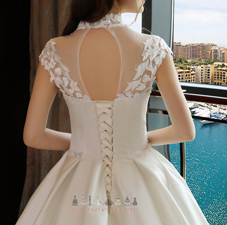 Vidutinis Salė Aukπtos kaklo Paprastas Ilgai Puoštas Vestuvių suknelės