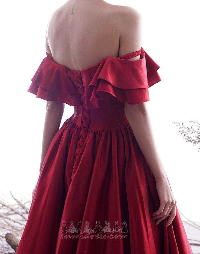 весна довжина щиколотки Тафта блоковані рукава Шоу / продуктивність Вечірня сукня