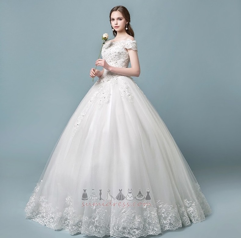 весна З плеча довжина щиколотки Босоніжки лінія атлас Весільна сукня