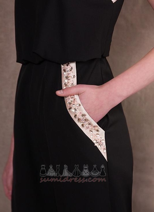 Βραδυνά φορέματα Φερμουάρ επάνω Κομψό Τσέπες πολυεδρικοί μπούστο Υψηλός λαιμός