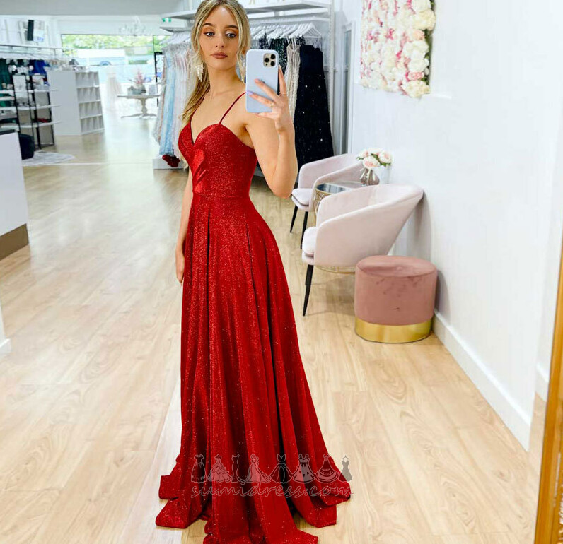 Βραδυνά φορέματα Τιράντες σπαγγέτι Άνοιξη Μακρύς Συμπόσιο Κομψό πώληση