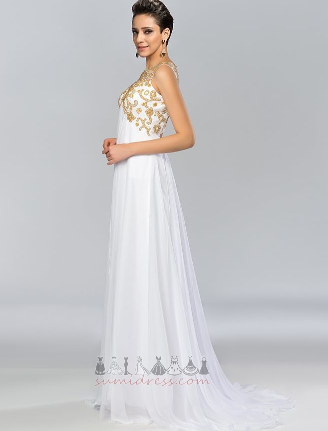 Wedding Triangle pleat Floor Length Summer Empire Chiffon Evening Dress