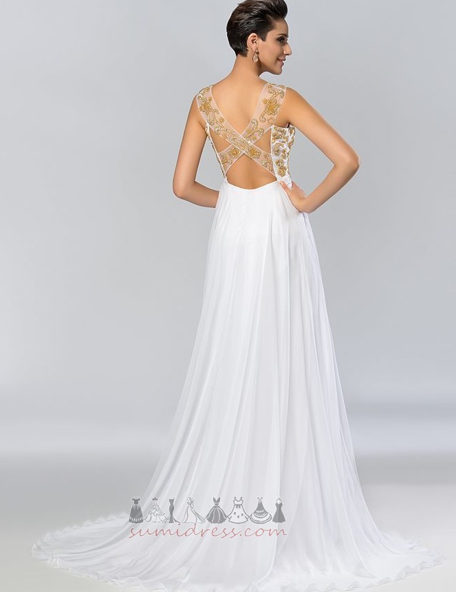 Wedding Triangle pleat Floor Length Summer Empire Chiffon Evening Dress