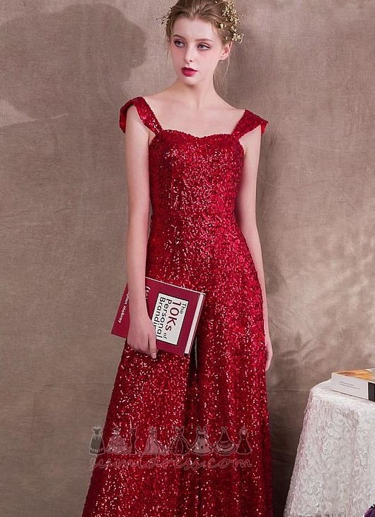 Wide Straps Sequined Ankle Length Sequined Bodice Summer Natural Waist Evening gown