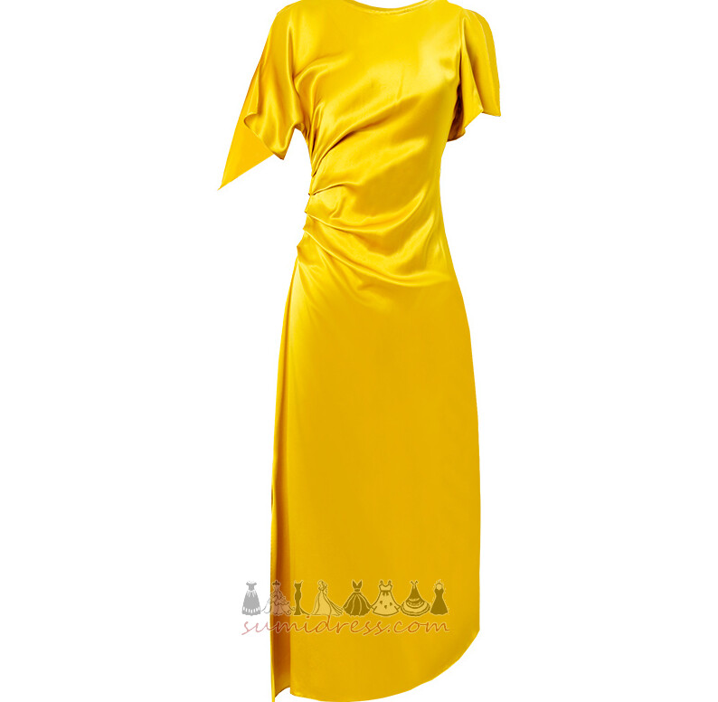 Yüksek kapalı Diz boyu Basit Mücevher Ziyafet Kılıf Kokteyl elbisesi