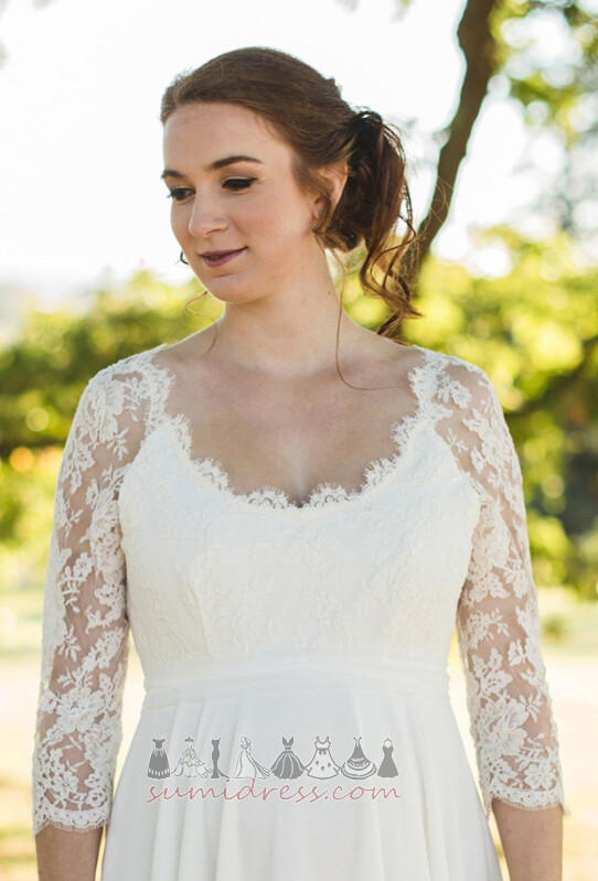 Zadrgo navzgor Zajemalka Iluzija rokavi Dolgimi rokavi Imperij pasu Poročna obleka