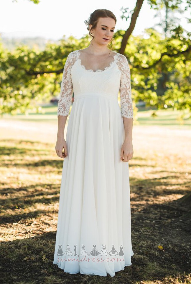 Zadrgo navzgor Zajemalka Iluzija rokavi Dolgimi rokavi Imperij pasu Poročna obleka