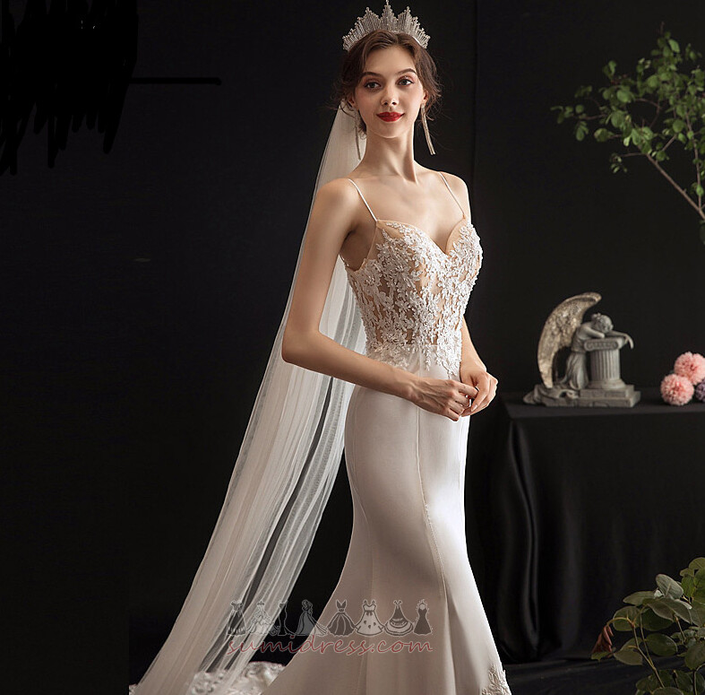 зал сексуальний потовщення безрукавний атлас Босоніжки Весільна сукня