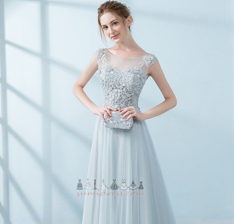 Zarif Kepçe Kolsuz Tül Bağcıklı Ayak bileği uzunluğu Gece elbisesi