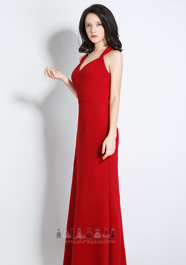 Zipper Natural Waist Sleeveless Floor Length Draped Elegant Evening gown