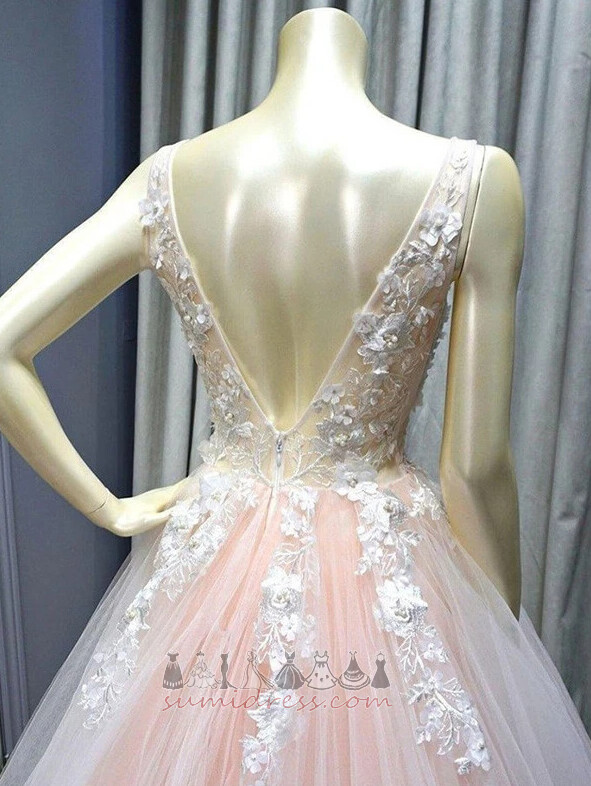 Zipper Up Floor Length Summer Natural Waist A-Line Party Prom gown