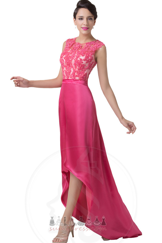 Zipper Up Hemline Asymmetrical Elegant Summer Asymmetrical Satin Party Dress