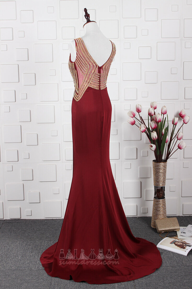 Zipper Up Sleeveless Floor Length Luxurious Beading Medium Evening Dress